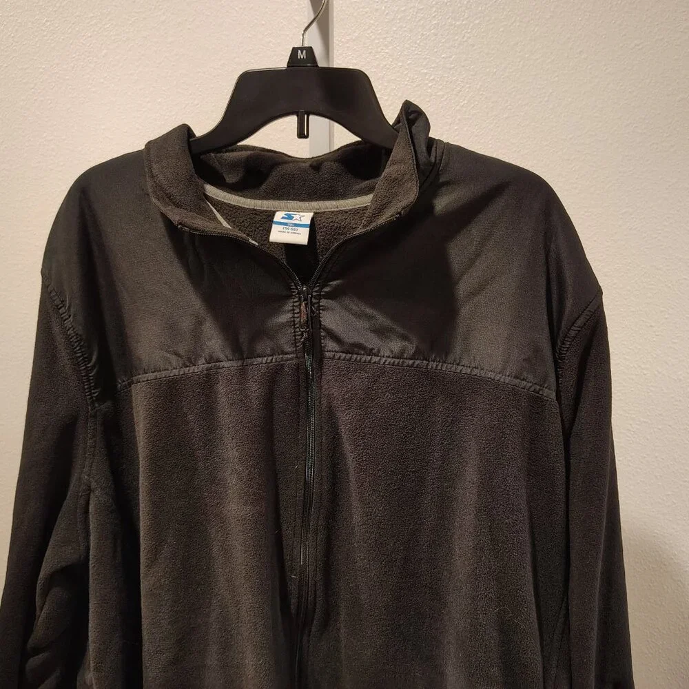 Starter Men's Black Fleece Jacket Size 3XL Polyester